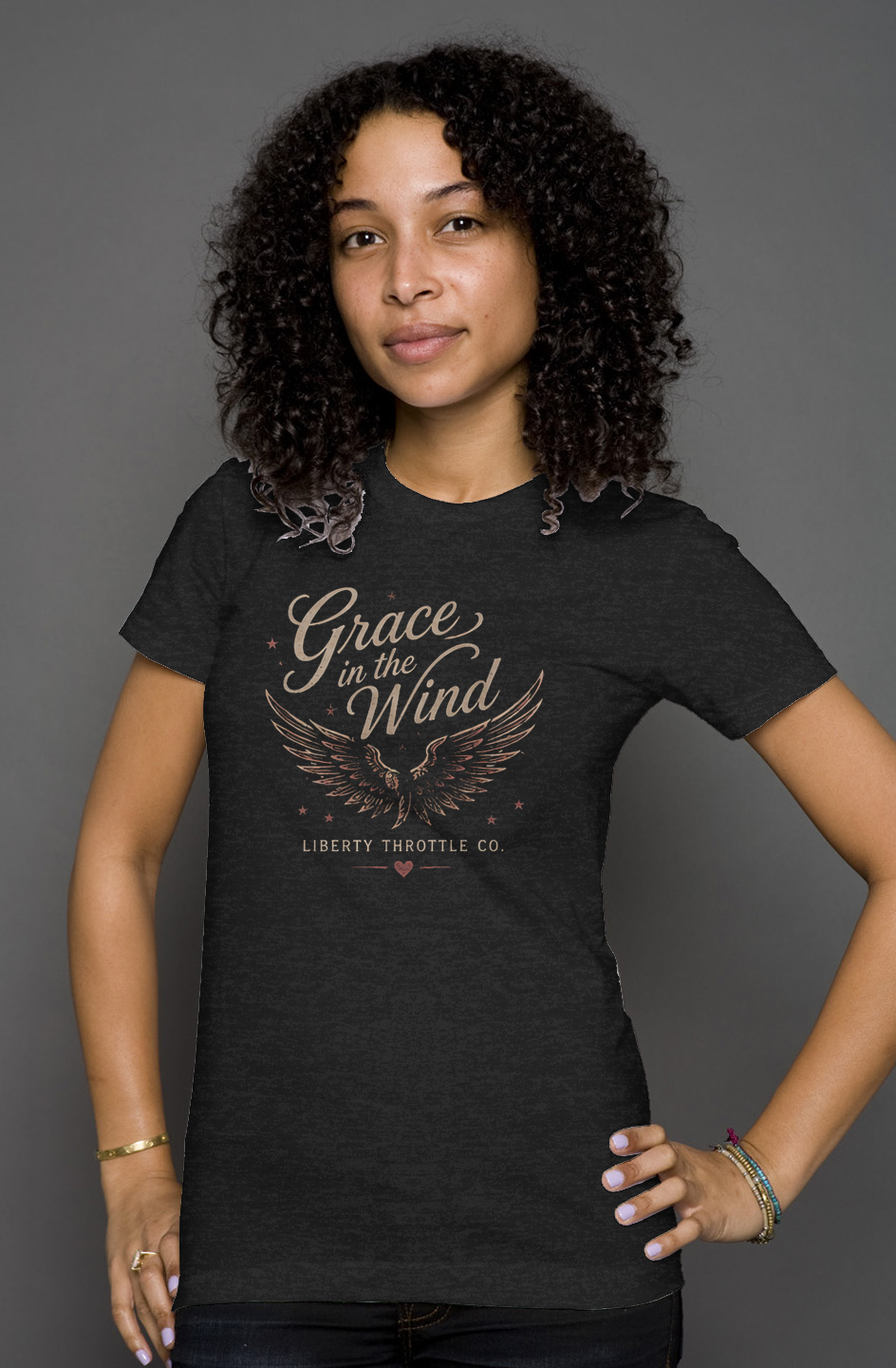 Liberty Throttle Co Grace In The Wind Tee