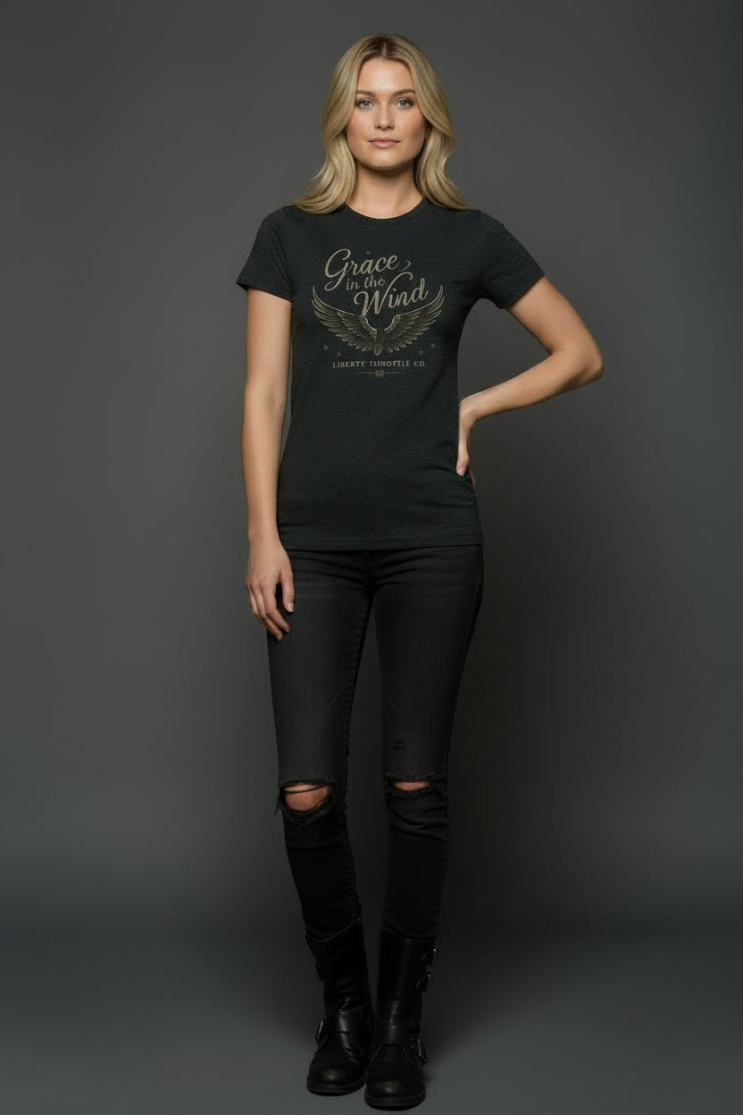 Liberty Throttle Co Grace In The Wind Tee