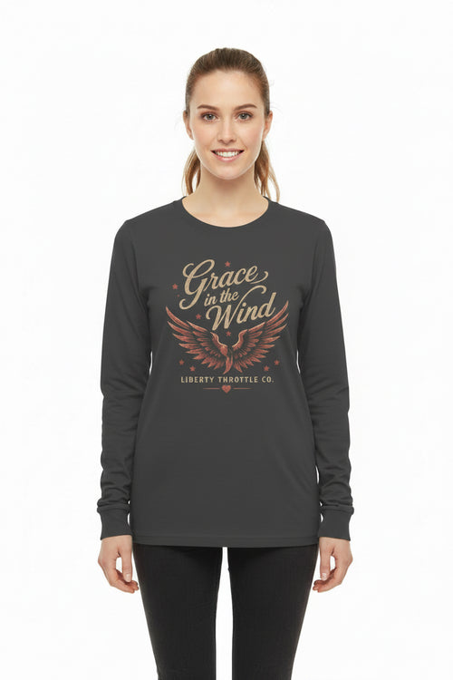 Liberty Throttle Co Grace in the Wind Heavy Faded LS