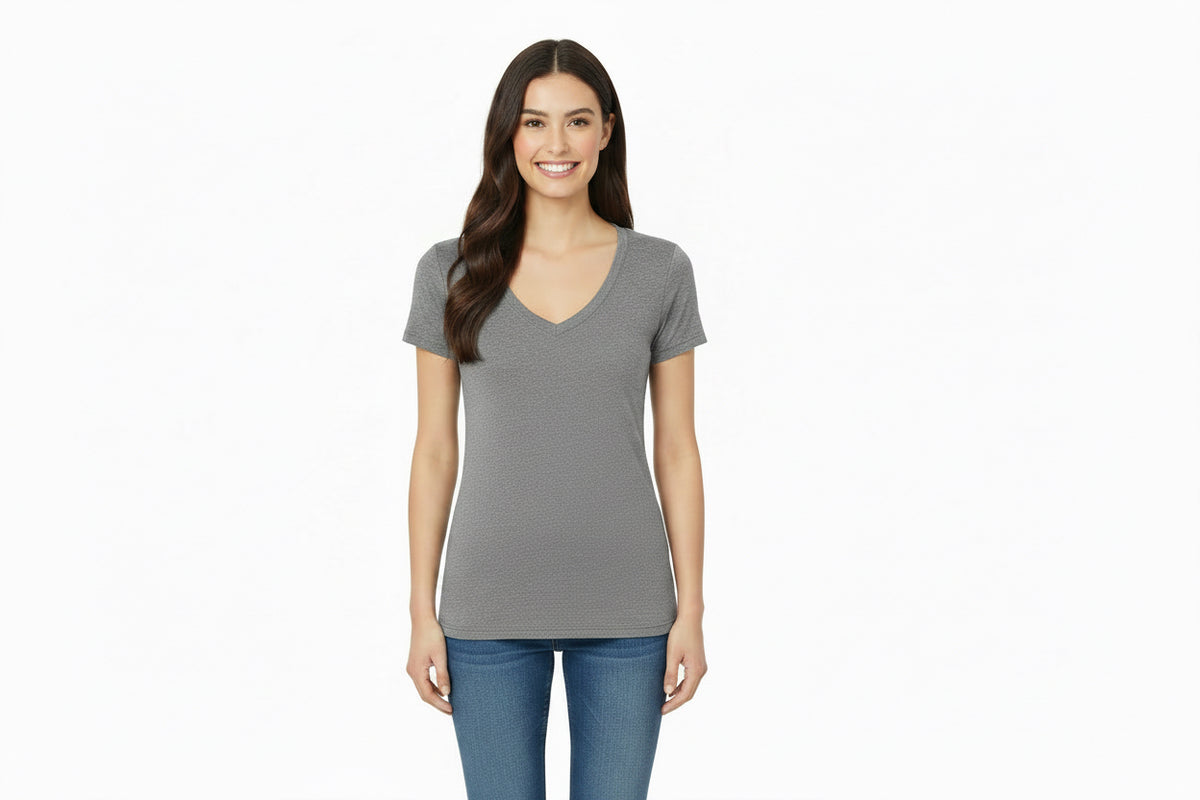 Women s Jersey Deep V Neck Tee