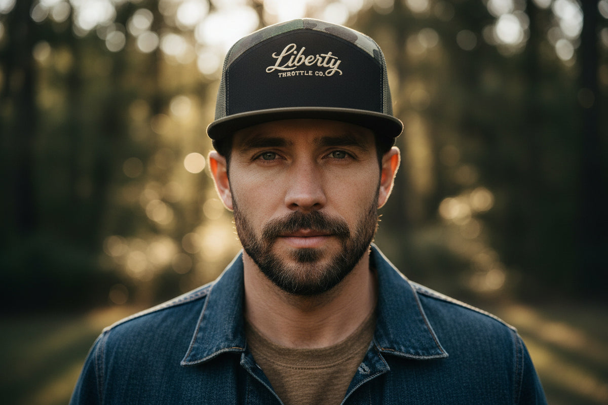 Black Camo Loden Cap