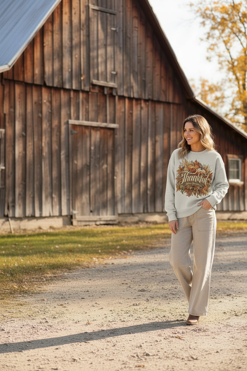 Womens Relax Faded Crew
