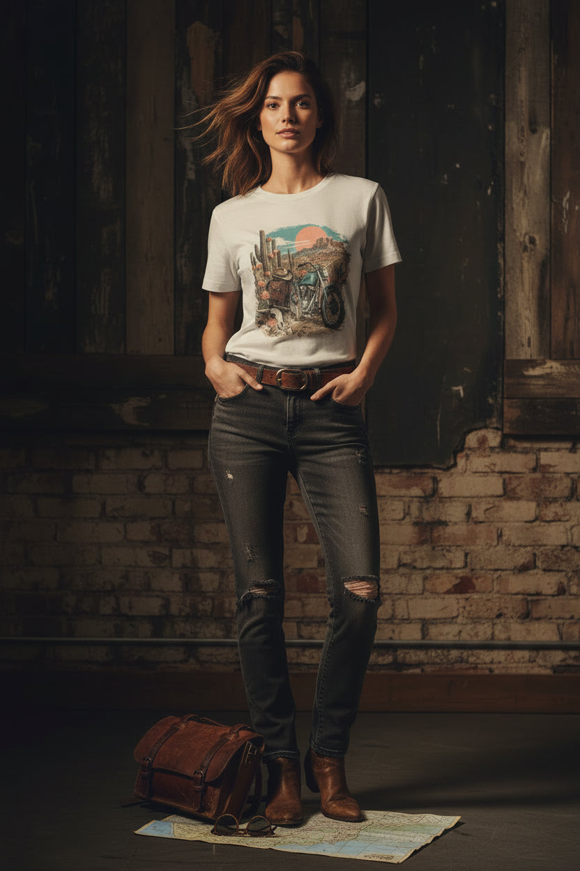 Womens Heavy Faded Tee